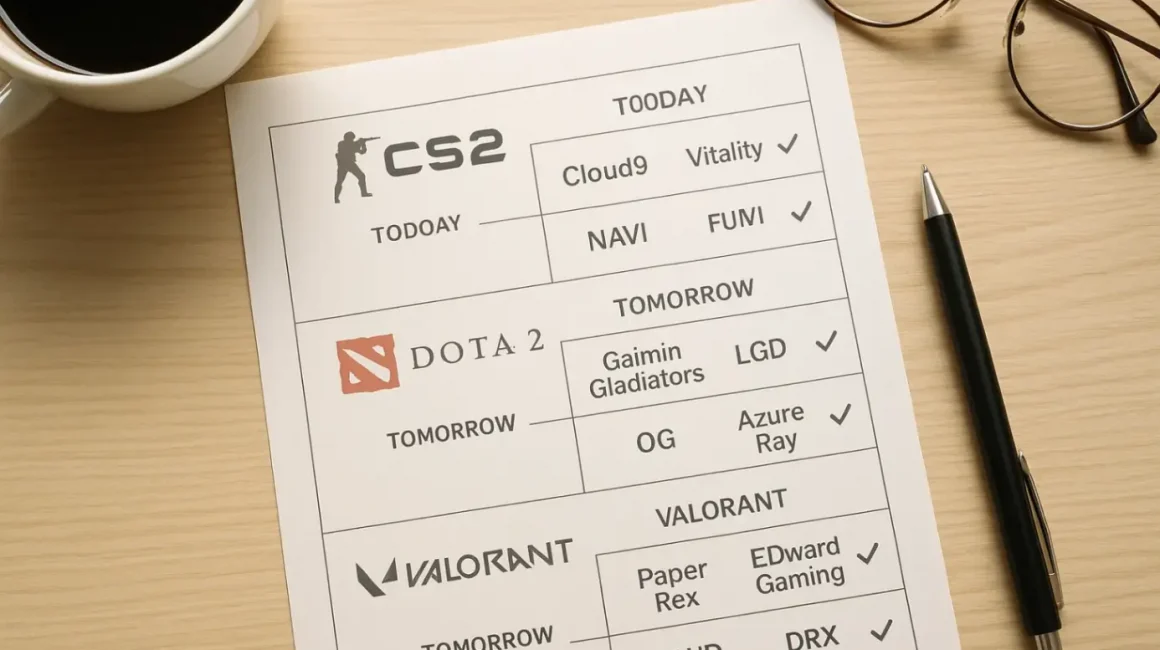 Прогнозы на матчи CS2, Dota 2 и Valorant на сегодня и завтра