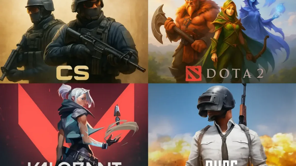 Главные киберспортивные дисциплины: CS2, Dota 2, Valorant и PUBG