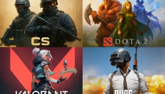 Главные киберспортивные дисциплины: CS2, Dota 2, Valorant и PUBG