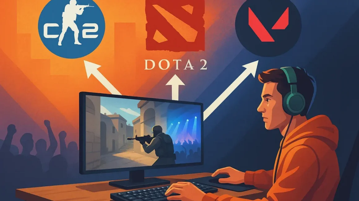 С чего начать путь в киберспорт: гайд для новичков в CS2, Dota 2 и Valorant